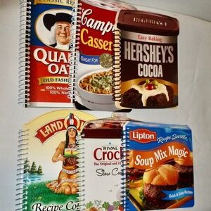 Lot 6 Pub Int Cookbooks - Lipton, Hersheys, Quaker Oats, Land O Lakes, Campbells